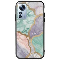 The Marble Collection - Pastel Xiaomi 12 Pro Groove TPU (Tempered Glass και TPU)