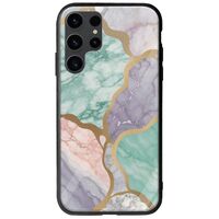 The Marble Collection - Pastel Samsung Galaxy S23 Ultra 5G Groove TPU (Tempered Glass και TPU)