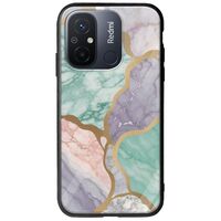 The Marble Collection - Pastel Xiaomi Redmi 12C Groove TPU (Tempered Glass και TPU)