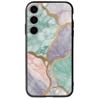 The Marble Collection - Pastel Samsung Galaxy S25+ 5G Groove TPU (Tempered Glass και TPU)