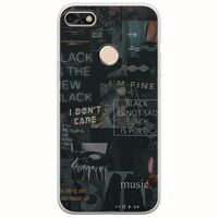 Aesthetic Black Huawei P9 Lite Mini Flexible TPU (Διάφανη Σιλικόνη)