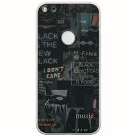 Aesthetic Black Google Pixel Flexible TPU (Διάφανη Σιλικόνη)