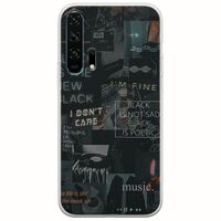 Aesthetic Black Huawei Honor 20 Pro Flexible TPU (Διάφανη Σιλικόνη)