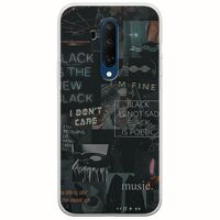 Aesthetic Black OnePlus 7T Pro Flexible TPU (Διάφανη Σιλικόνη)