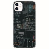 Aesthetic Black iPhone 12 mini Flexible TPU (Διάφανη Σιλικόνη)