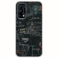 Aesthetic Black Realme 7 Pro Flexible TPU (Διάφανη Σιλικόνη)