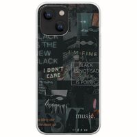 Aesthetic Black iPhone 13 mini Flexible TPU (Διάφανη Σιλικόνη)