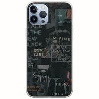 Aesthetic Black iPhone 12 Pro Flexible TPU (Διάφανη Σιλικόνη)