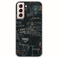 Aesthetic Black Samsung Galaxy S21 FE 5G Flexible TPU (Διάφανη Σιλικόνη)