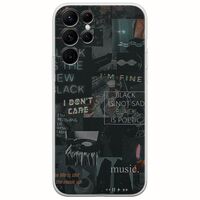 Aesthetic Black Samsung Galaxy S22 Ultra Flexible TPU (Διάφανη Σιλικόνη)