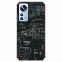 Aesthetic Black Xiaomi 12 / 12X Flexible TPU (Διάφανη Σιλικόνη)