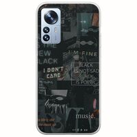 Aesthetic Black Xiaomi 12 Pro Flexible TPU (Διάφανη Σιλικόνη)