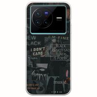 Aesthetic Black Vivo X80 Flexible TPU (Διάφανη Σιλικόνη)