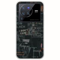 Aesthetic Black Vivo X80 Pro Flexible TPU (Διάφανη Σιλικόνη)