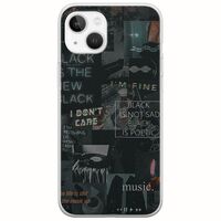 Aesthetic Black iPhone 14 Flexible TPU (Διάφανη Σιλικόνη)