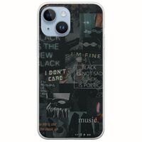 Aesthetic Black iPhone 15 Flexible TPU (Διάφανη Σιλικόνη)