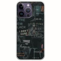 Aesthetic Black iPhone 15 Pro Flexible TPU (Διάφανη Σιλικόνη)