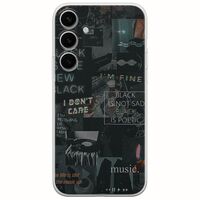 Aesthetic Black Samsung Galaxy A15 4G / 5G Flexible TPU (Διάφανη Σιλικόνη)