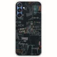 Aesthetic Black Samsung Galaxy M15 5G Flexible TPU (Διάφανη Σιλικόνη)