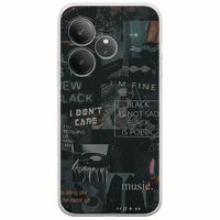 Aesthetic Black Realme GT 6T 5G Flexible TPU (Διάφανη Σιλικόνη)