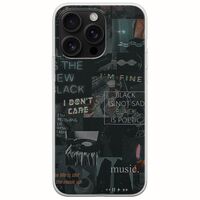 Aesthetic Black iPhone 16 Pro Max Flexible TPU (Διάφανη Σιλικόνη)