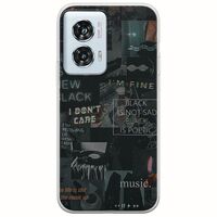 Aesthetic Black Motorola Edge 50 Fusion 5G Flexible TPU (Διάφανη Σιλικόνη)