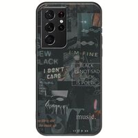 Aesthetic Black Samsung Galaxy S21 Ultra Black TPU (Μαύρη Σιλικόνη)