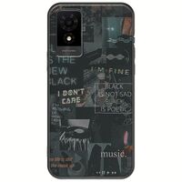 Aesthetic Black TCL 501 Black TPU (Μαύρη Σιλικόνη)