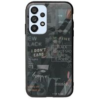 Aesthetic Black Samsung Galaxy A53 5G Groove TPU (Tempered Glass και TPU)