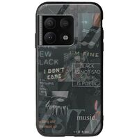 Aesthetic Black OnePlus 10 Pro Groove TPU (Tempered Glass και TPU)