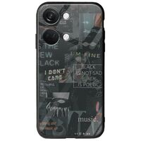 Aesthetic Black OnePlus Nord 3 5G Groove TPU (Tempered Glass και TPU)