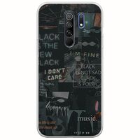 Aesthetic Black Xiaomi Redmi 9 Flexible TPU (Διάφανη Σιλικόνη)