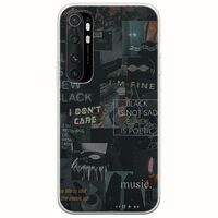 Aesthetic Black Xiaomi Mi Note 10 Lite Flexible TPU (Διάφανη Σιλικόνη)