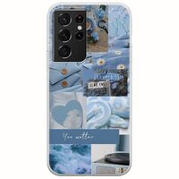 Aesthetic Blue Samsung Galaxy S21 Ultra Flexible TPU (Διάφανη Σιλικόνη)