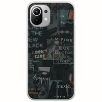 Aesthetic Black Xiaomi Mi 11 Lite / 11 Lite NE / 5G Flexible TPU (Διάφανη Σιλικόνη)