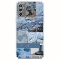 Aesthetic Blue Samsung Galaxy M13 4G Flexible TPU (Διάφανη Σιλικόνη)