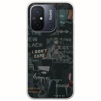 Aesthetic Black Xiaomi Redmi 12C Flexible TPU (Διάφανη Σιλικόνη)