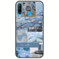 Aesthetic Blue Huawei P30 Lite Black TPU (Μαύρη Σιλικόνη)