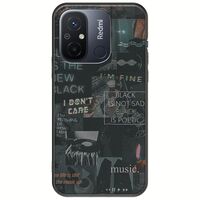 Aesthetic Black Xiaomi Redmi 12C Black TPU (Μαύρη Σιλικόνη)