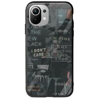 Aesthetic Black Xiaomi Mi 11 Lite / 11 Lite NE / 5G Groove TPU (Tempered Glass και TPU)