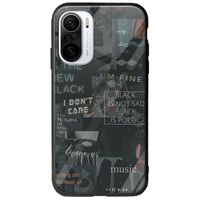 Aesthetic Black Xiaomi Poco F3 Groove TPU (Tempered Glass και TPU)