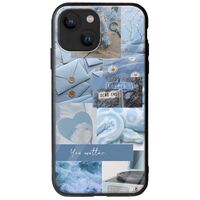 Aesthetic Blue iPhone 13 mini Groove TPU (Tempered Glass και TPU)
