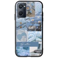 Aesthetic Blue Realme 9i Groove TPU (Tempered Glass και TPU)