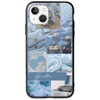 Aesthetic Blue iPhone 14 Groove TPU (Tempered Glass και TPU)