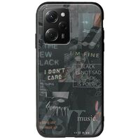 Aesthetic Black Xiaomi Poco X5 Pro 5G Groove TPU (Tempered Glass και TPU)