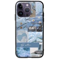Aesthetic Blue iPhone 15 Pro Groove TPU (Tempered Glass και TPU)
