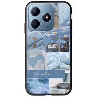 Aesthetic Blue Realme C63 Groove TPU (Tempered Glass και TPU)