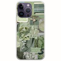 Aesthetic Green iPhone 15 Pro Flexible TPU (Διάφανη Σιλικόνη)
