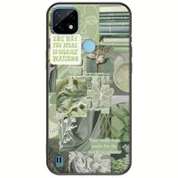 Aesthetic Green Realme C21Y / Realme C25Y Black TPU (Μαύρη Σιλικόνη)