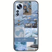 Aesthetic Blue Xiaomi 12 Pro Black TPU (Μαύρη Σιλικόνη)